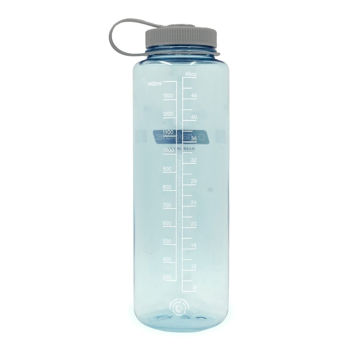 Nalgene Sustain Borraccia 1,5 L Bocca Larga Seafoam – vista retro
