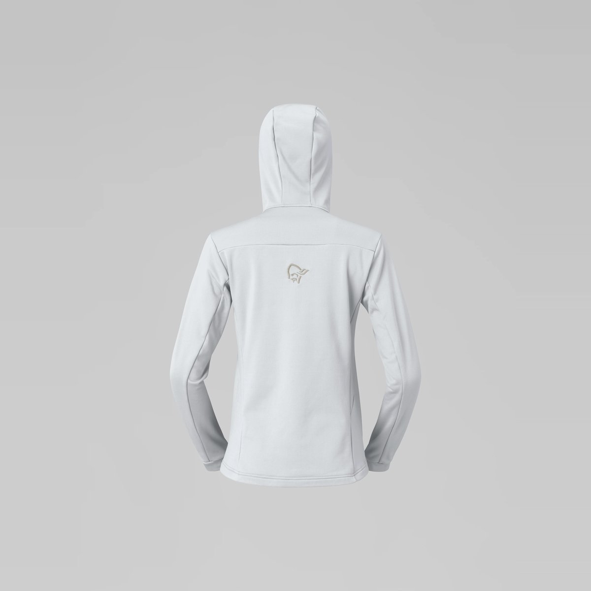 Norrøna Falketind Warm2 Stretch Hood Felpa in Pile Donna – Snow White, dettaglio 2