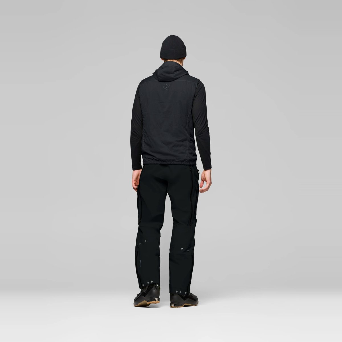 Norrøna Lyngen Thermo100 Active Gilet Imbottito Uomo – Caviar Black, dettaglio 4