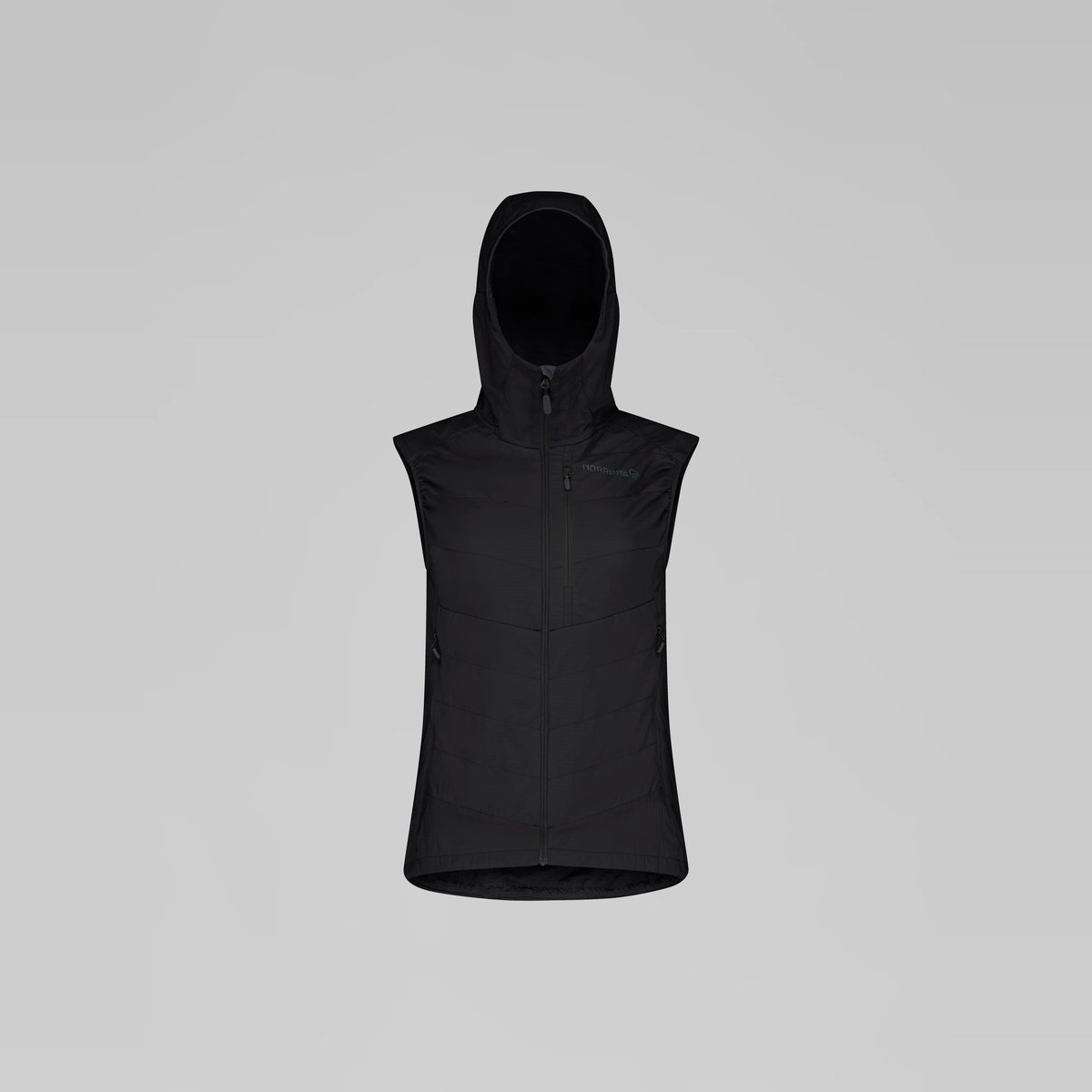 Norrøna Lyngen Thermo100 Active Gilet Imbottito Donna – Caviar Black, vista frontale