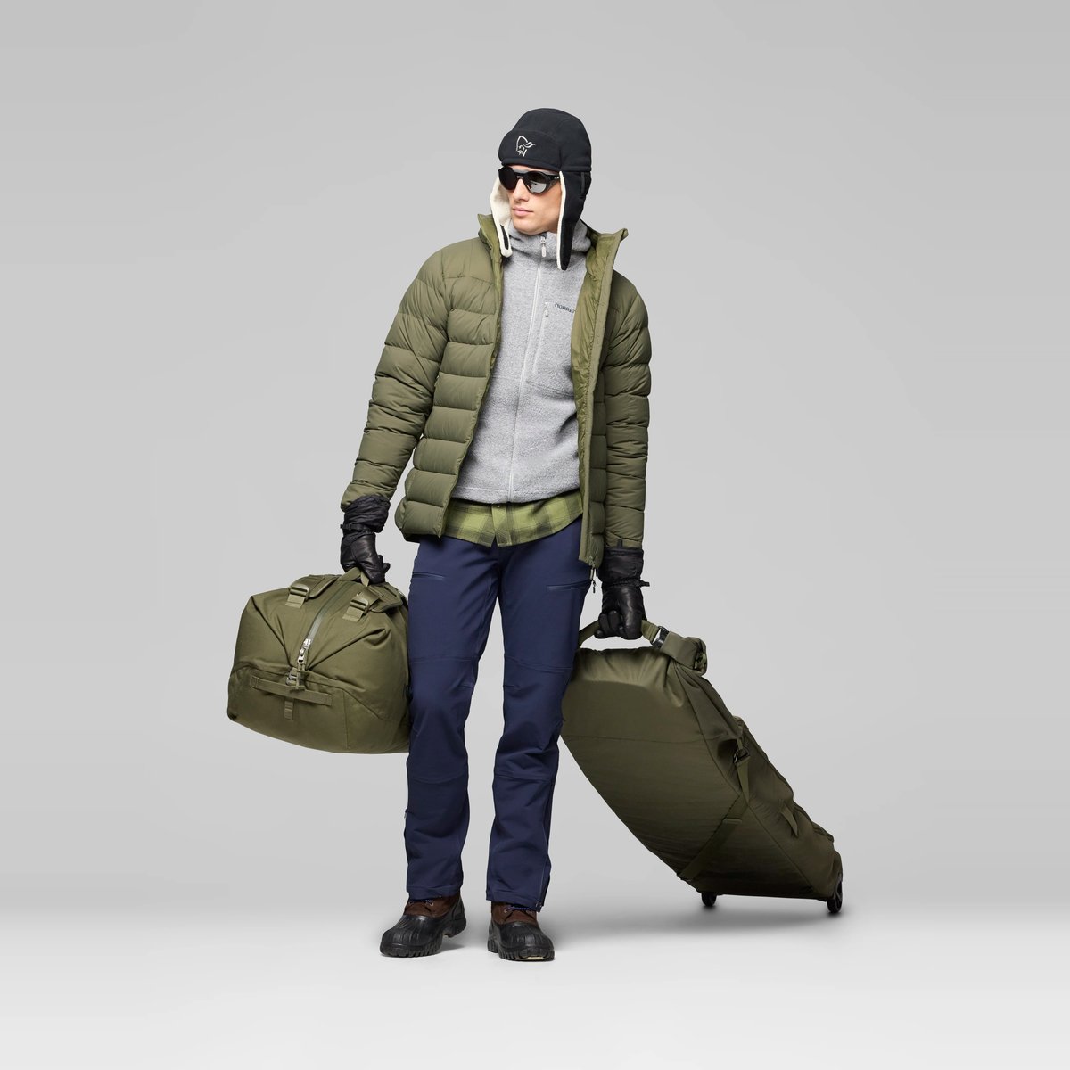 Norrøna Femund Down700 Zip Hood Piumino Uomo – Olive Night, dettaglio 5