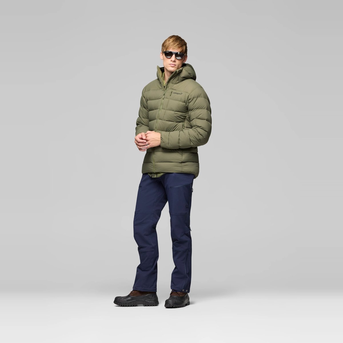 Norrøna Femund Down700 Zip Hood Piumino Uomo – Olive Night, dettaglio 6