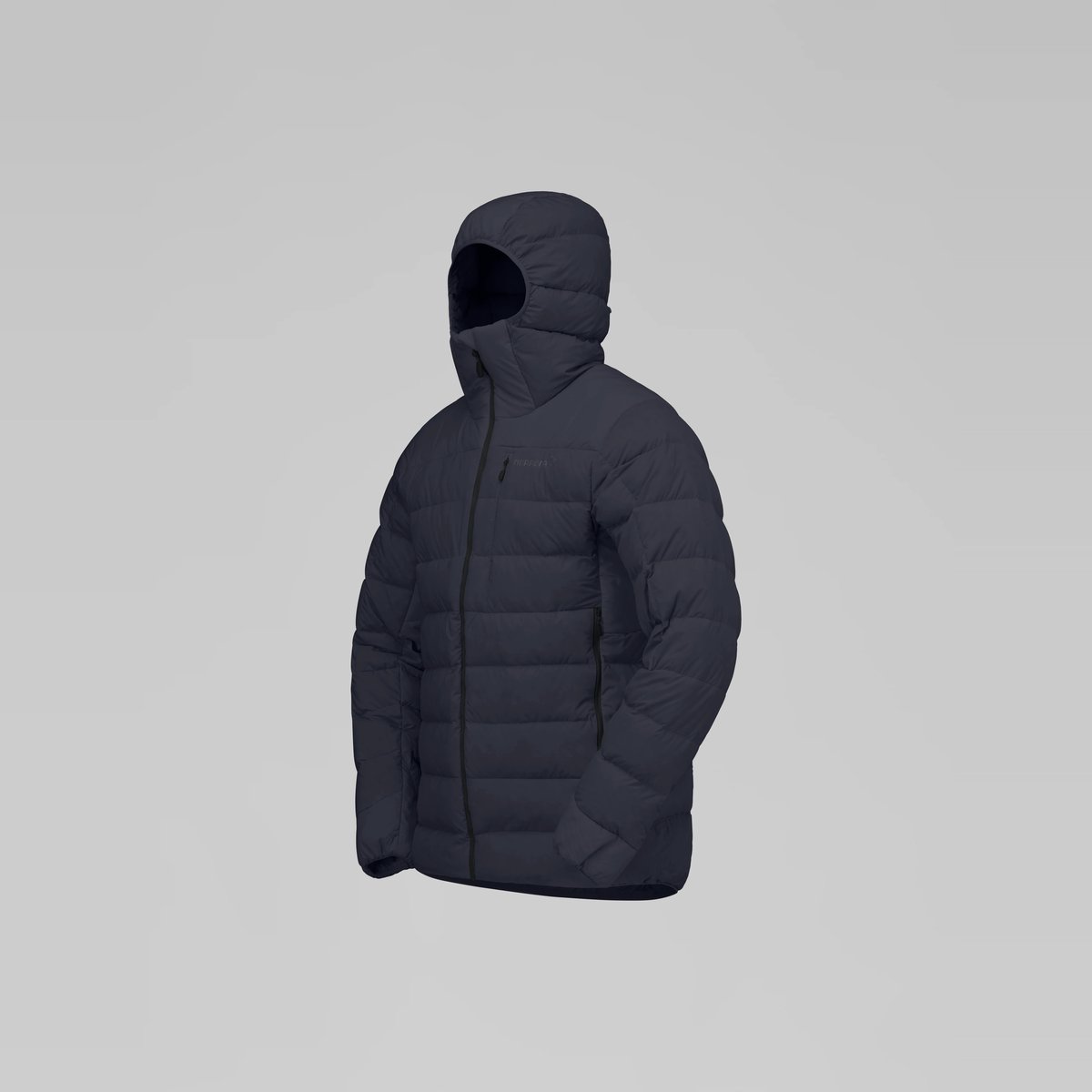 Norrøna Femund Down700 Zip Hood Piumino Uomo – Caviar Black, dettaglio 1