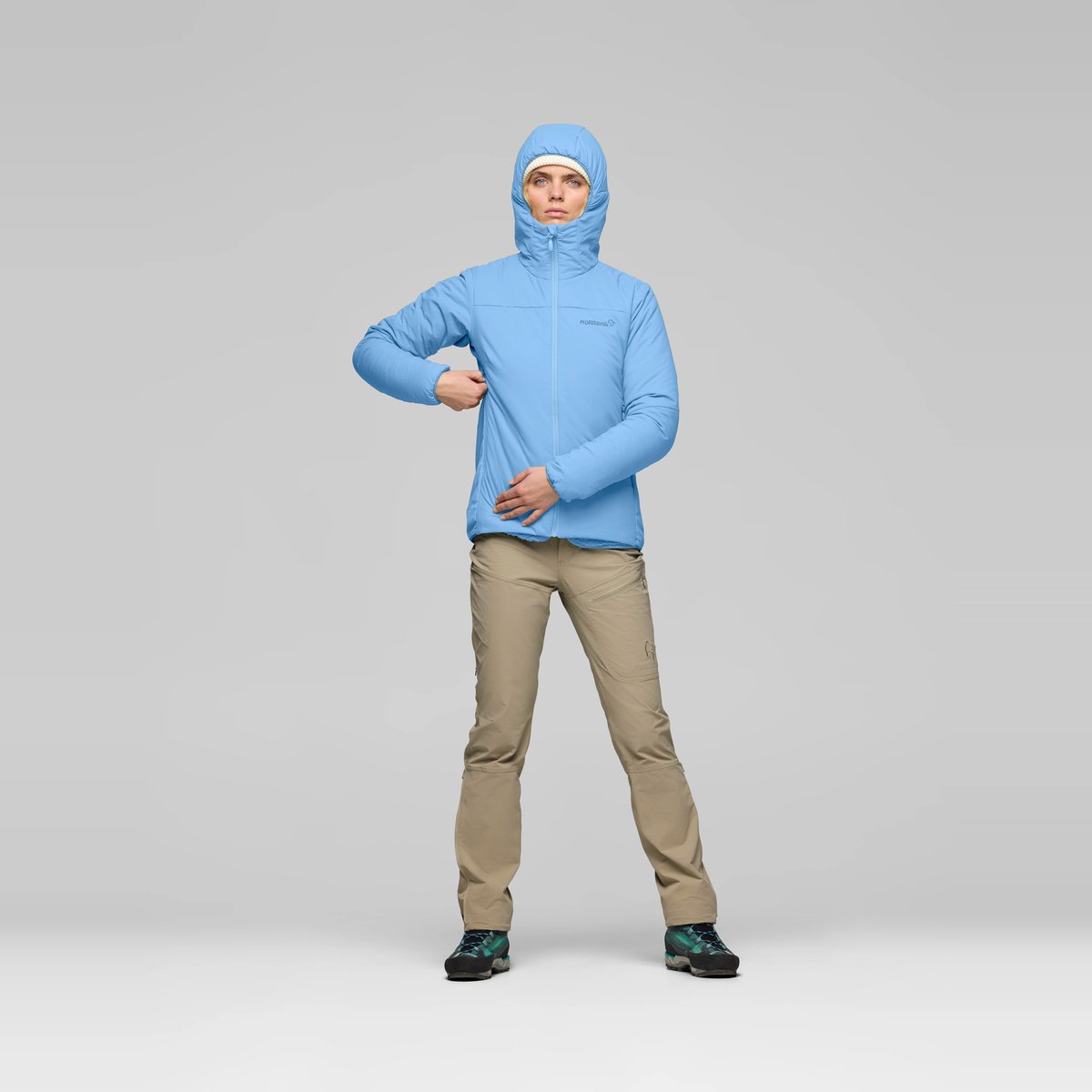 Norrøna Femund Thermo60 Zip Hood Giacca Imbottita Donna – Allure, dettaglio 5