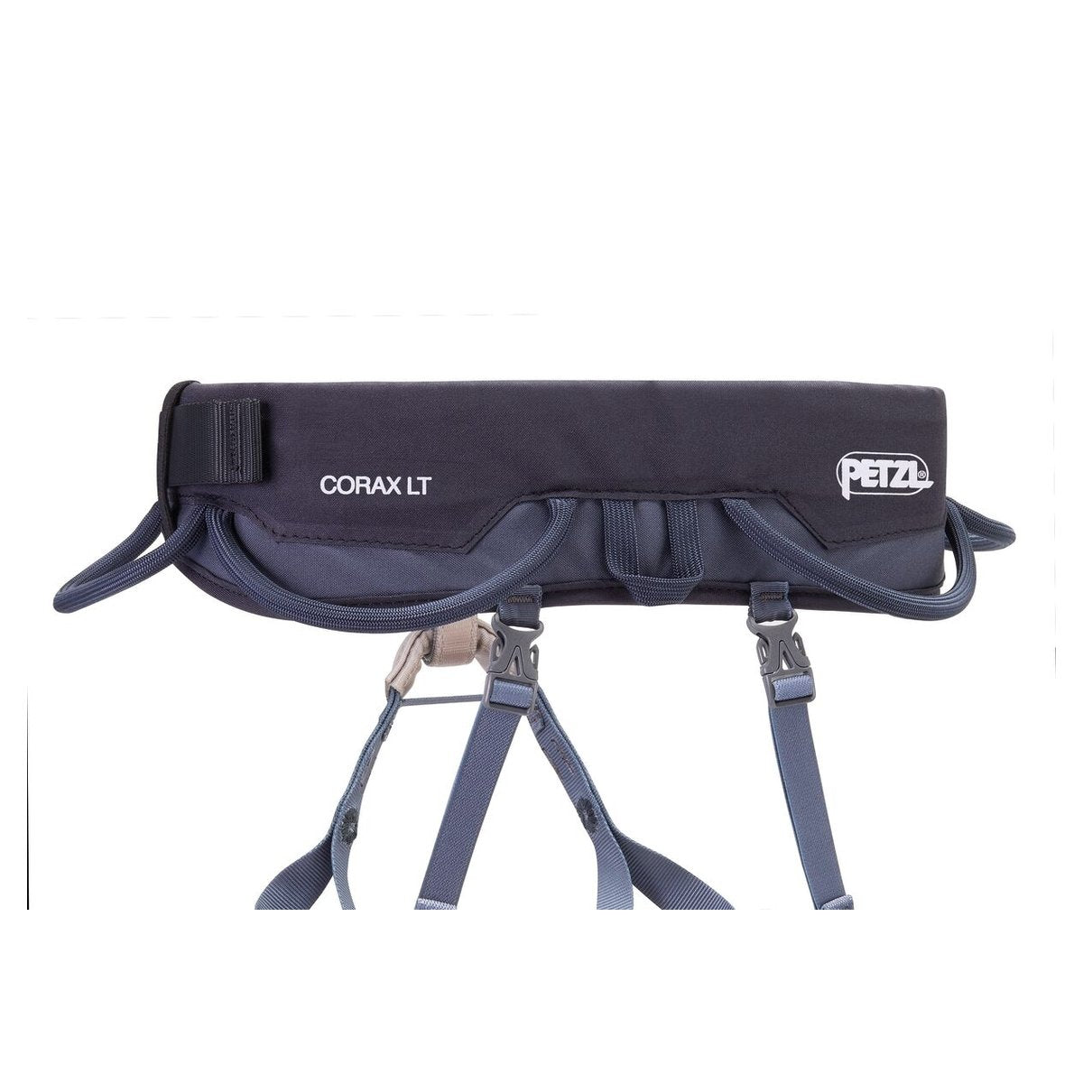 Petzl Corax LT Imbrago Arrampicata Dark Gray – dettaglio fibbia