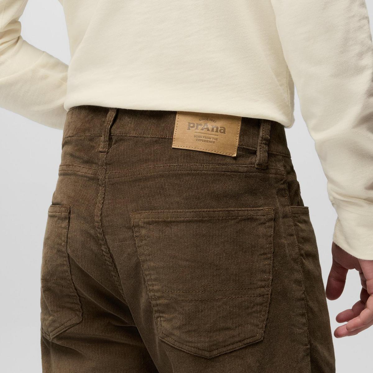 Prana Cliffstone Pantaloni Velluto Uomo – Dark Roast, dettaglio 2
