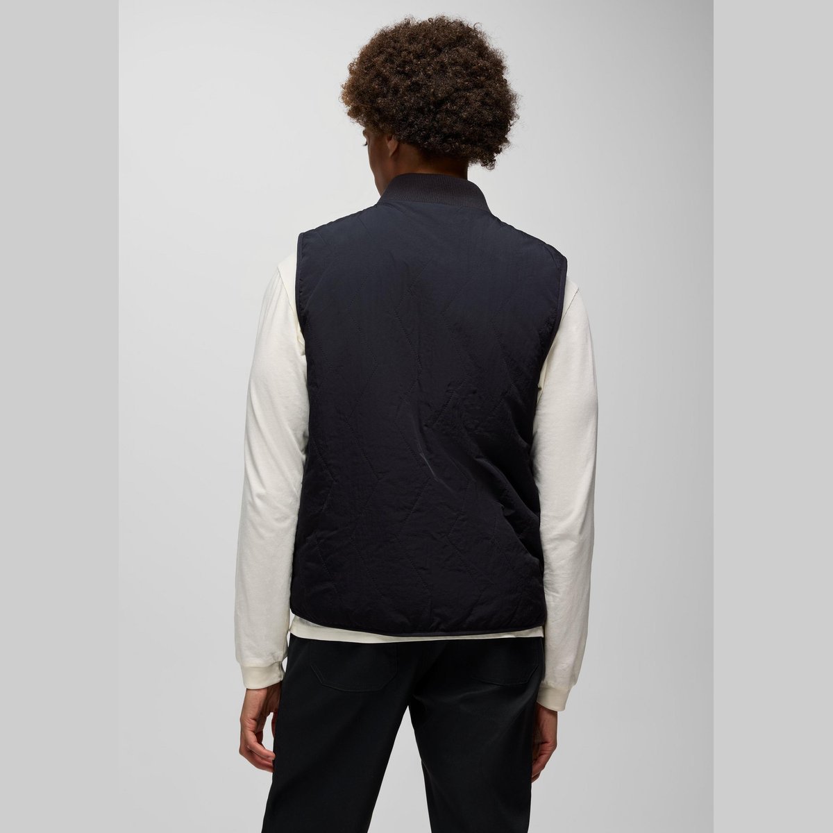 Prana Encinitas Gilet Reversibile Uomo – Black Black, indossato retro