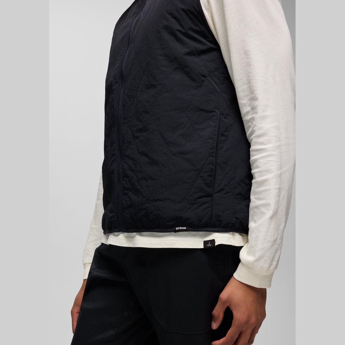 Prana Encinitas Gilet Reversibile Uomo – Black Black, dettaglio 2