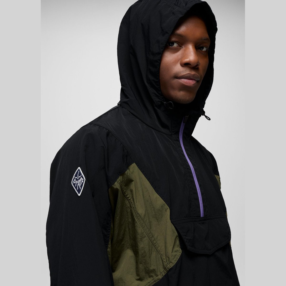 Prana Heritage Wind Anorak Giacca Antivento Uomo – Cargo Green, dettaglio 1