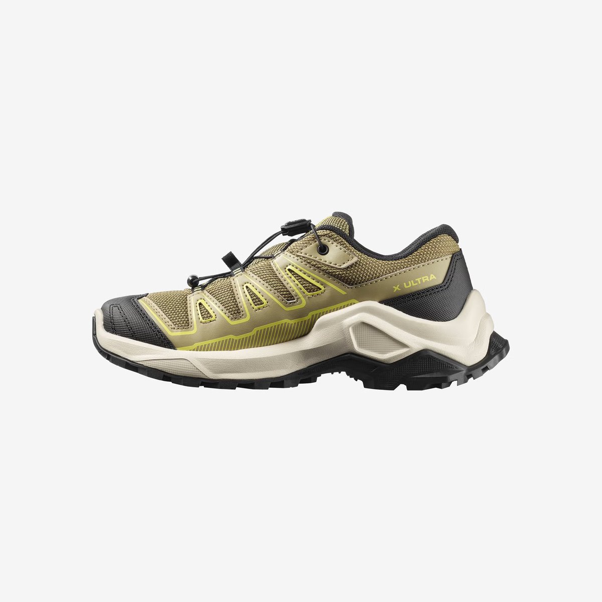 Salomon X Ultra Gore-Tex Scarpe Trekking Bambino Olive Night – vista laterale interna