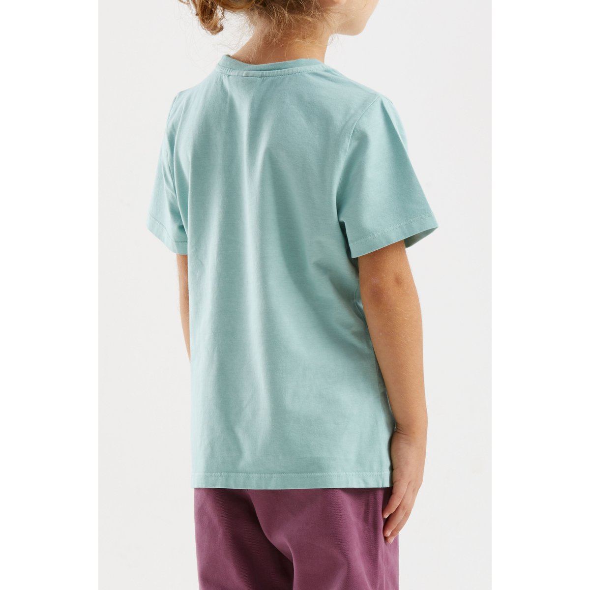 E9 B-Furgo T-Shirt Bambino – Aquamarine, indossato