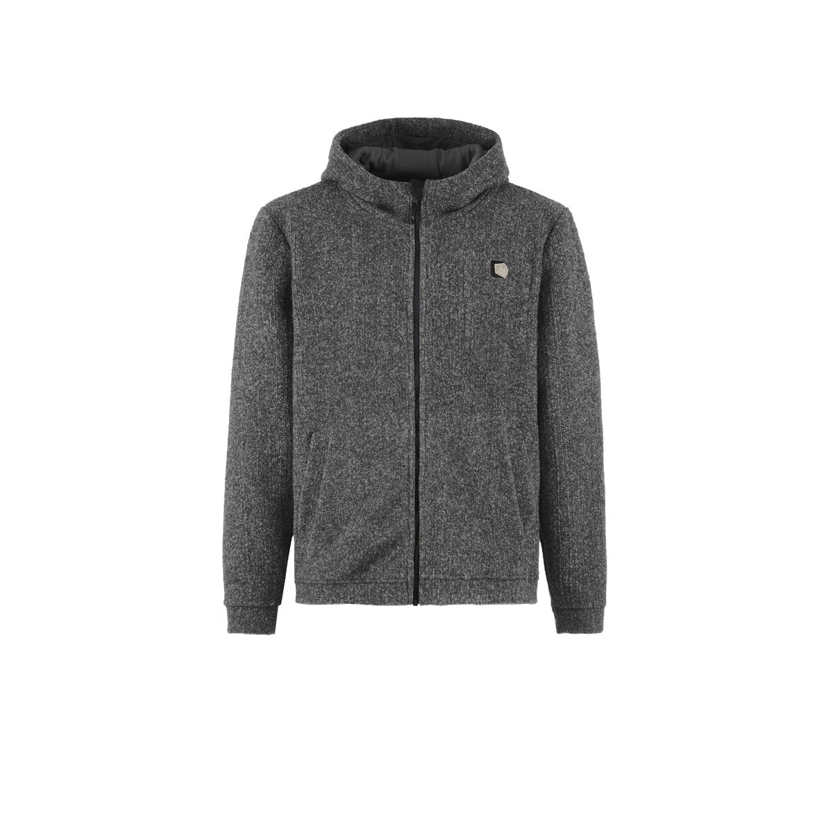 E9 Mimmo Felpa Full Zip con Cappuccio Uomo – Ash Wolf, davanti