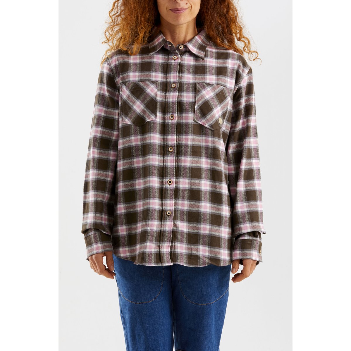 E9 Nada Camicia Donna – Plum Sky, indossato davanti