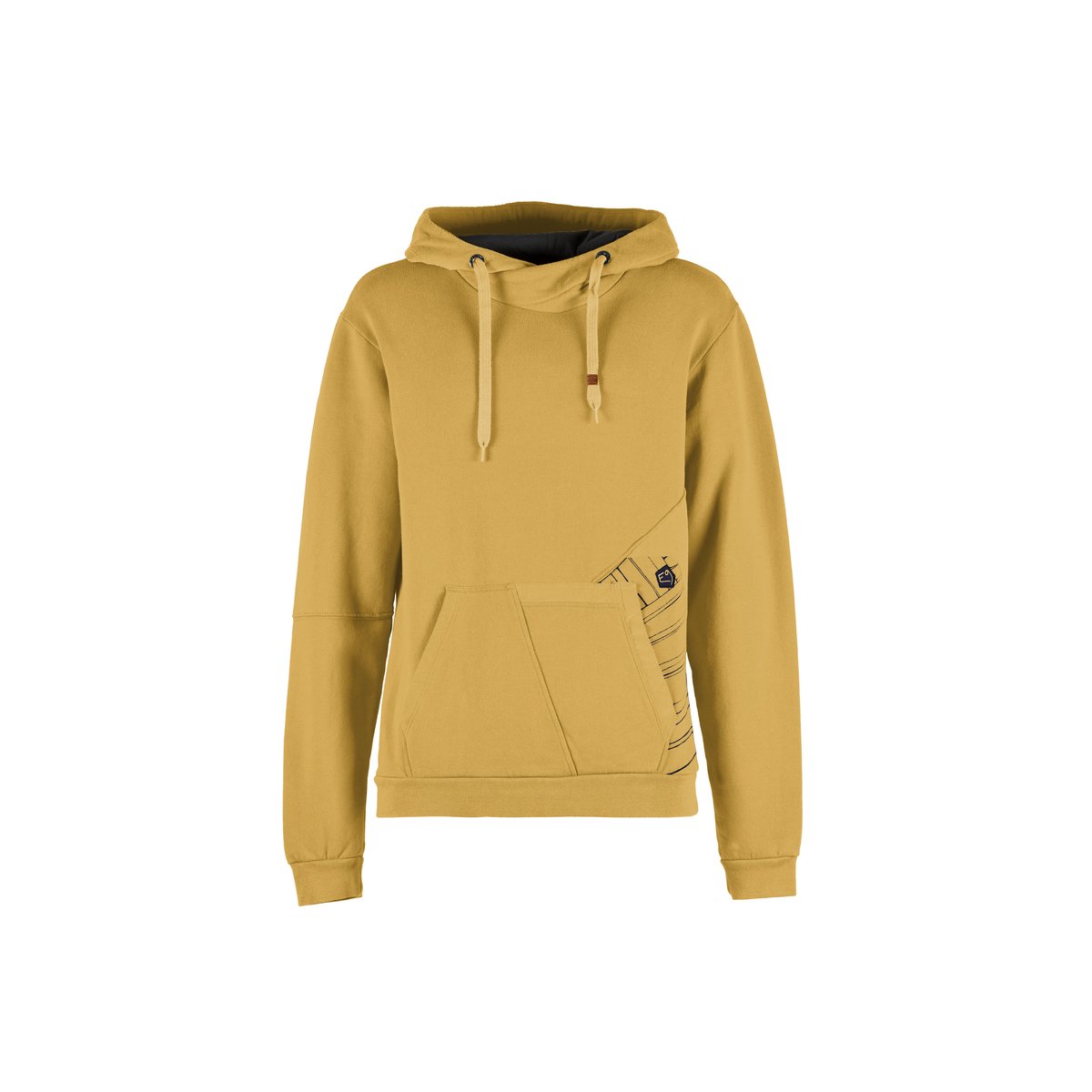 E9 Neon Felpa con Cappuccio Uomo – Curry, davanti