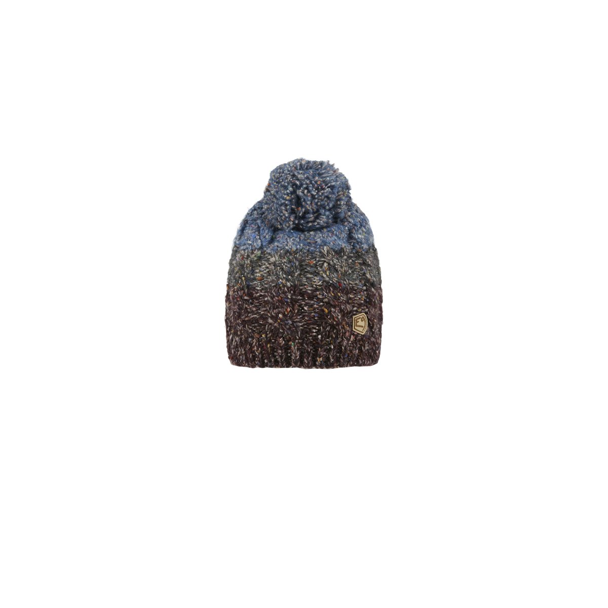 E9 Skevin Berretto con Pompon – Eggplant, davanti