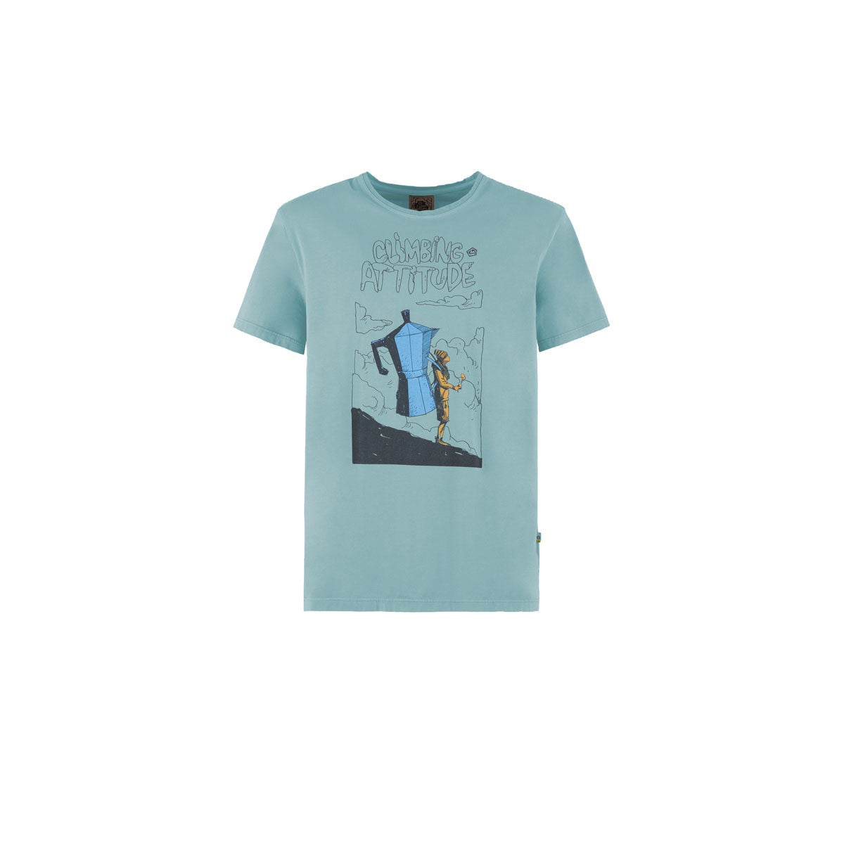 E9 Atti T-Shirt Arrampicata Uomo – Aquamarine, davanti