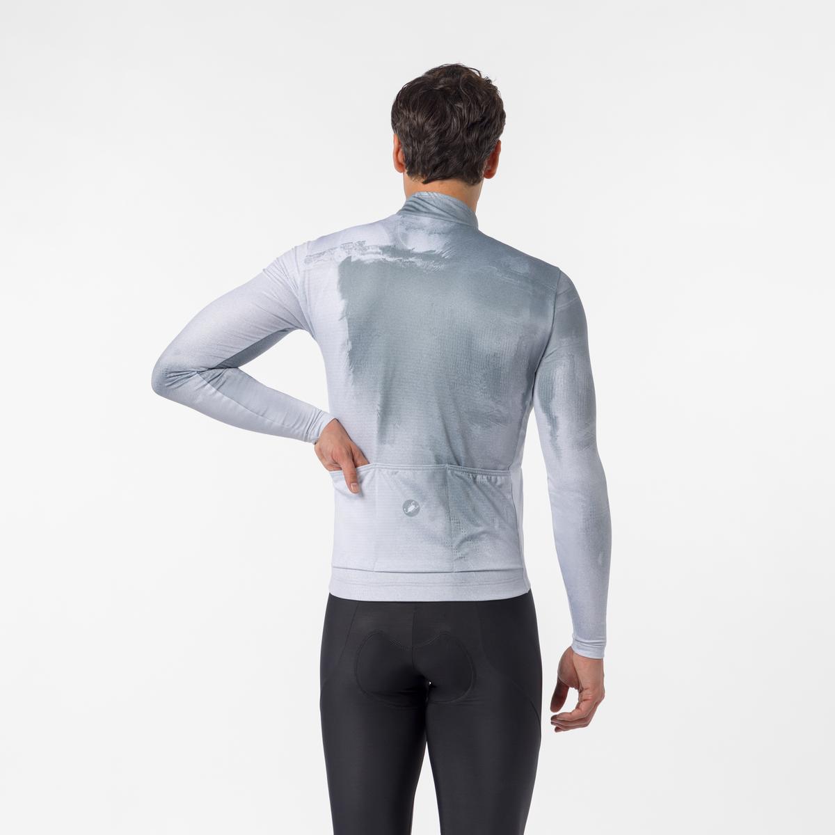 Castelli Nebula Thermal Maglia Ciclismo Manica Lunga Uomo – Silver Gray Nickel Gray, dettaglio 1