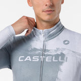 Castelli Nebula Thermal Maglia Ciclismo Manica Lunga Uomo – Silver Gray Nickel Gray, dettaglio 2