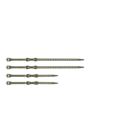 Sea to Summit Stretch-Loc Mini Strap Set 4 pz Burnt Olive – vista frontale