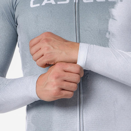 Castelli Nebula Thermal Maglia Ciclismo Manica Lunga Uomo – Silver Gray Nickel Gray, dettaglio 4