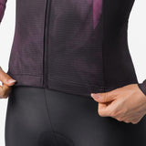 Castelli Prismatic Thermal Maglia Ciclismo Manica Lunga Donna – Black Deep Bordeaux, dettaglio 4