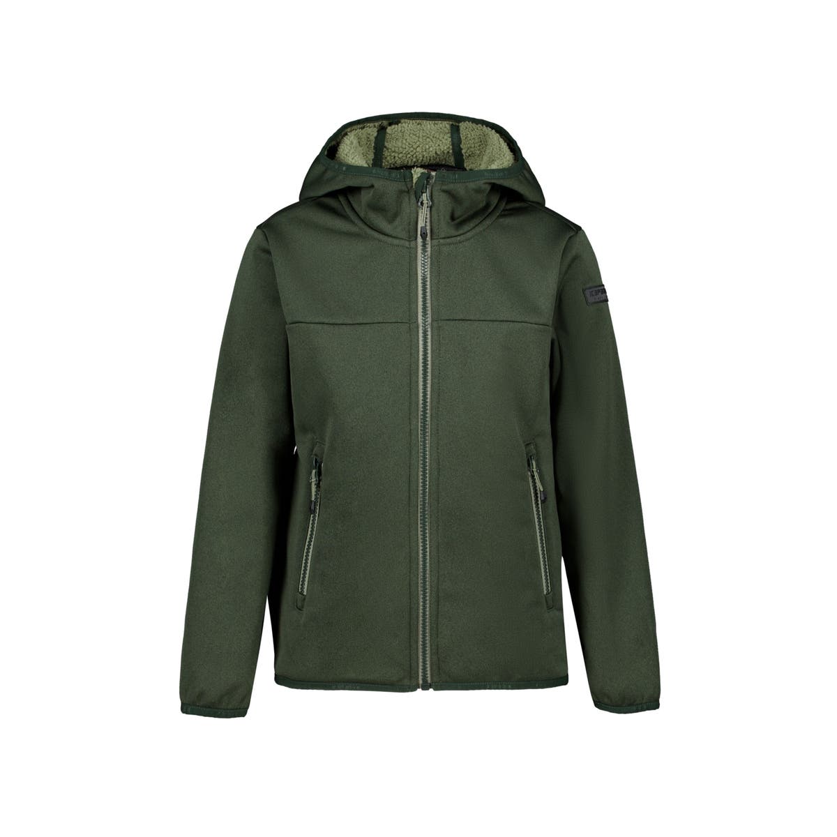 Icepeak Koloa Giacca Softshell Junior – Dark Green, vista frontale