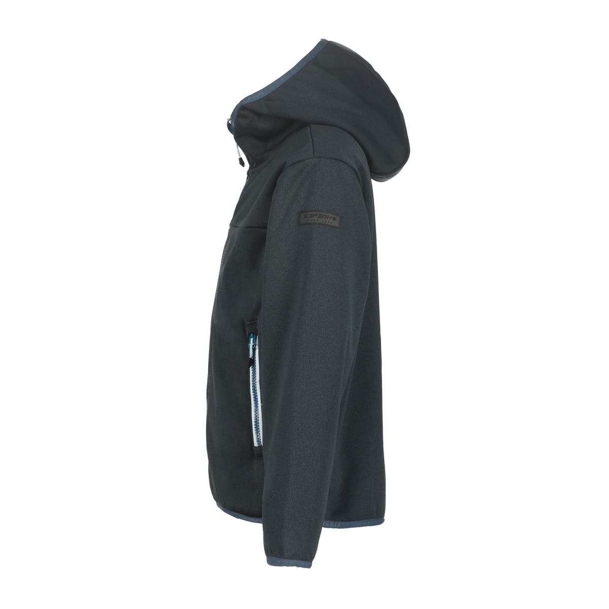 Icepeak Koloa Giacca Softshell Junior – Dark Grey, vista laterale