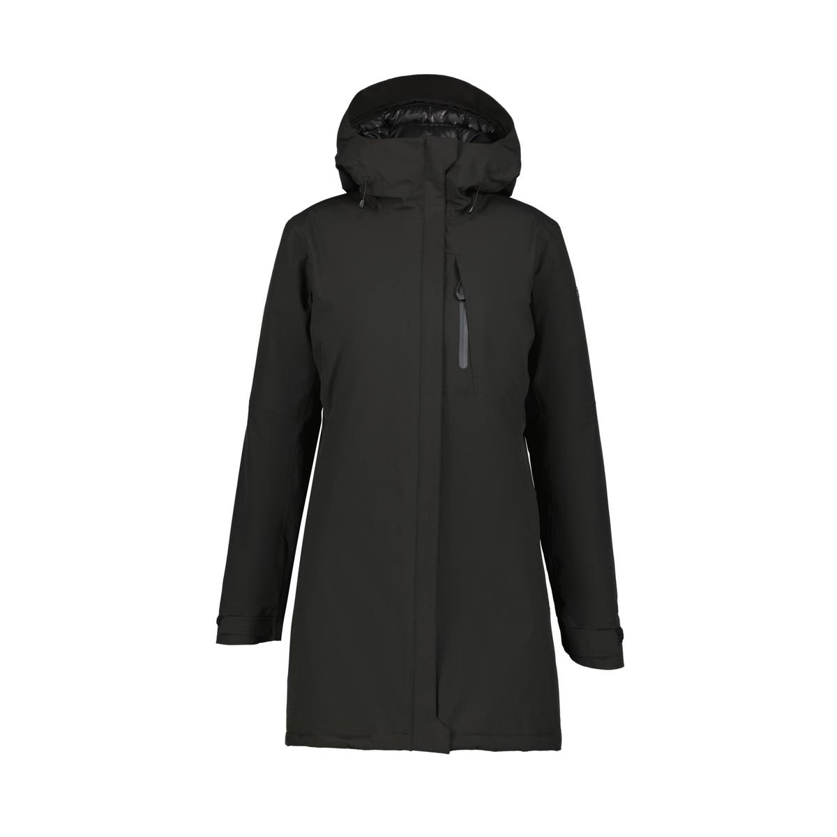 Icepeak Bagheria Giacca Imbottita Impermeabile Donna – Black, vista frontale
