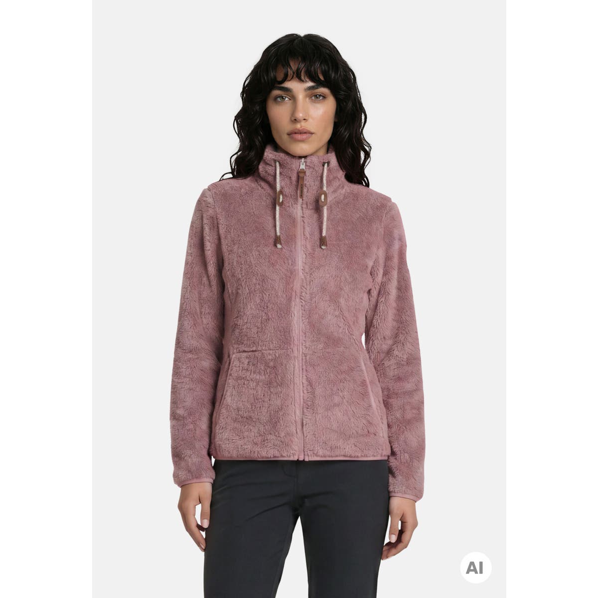 Icepeak Colony Pile Donna – Malva, indossato dettaglio