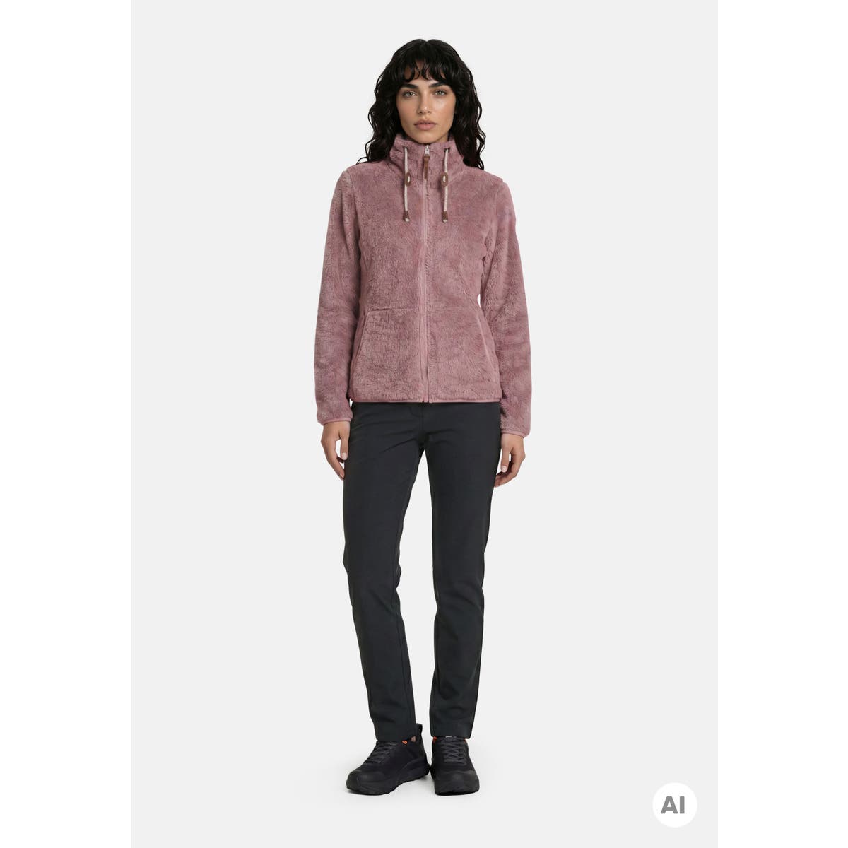 Icepeak Colony Pile Donna – Malva, indossato fronte