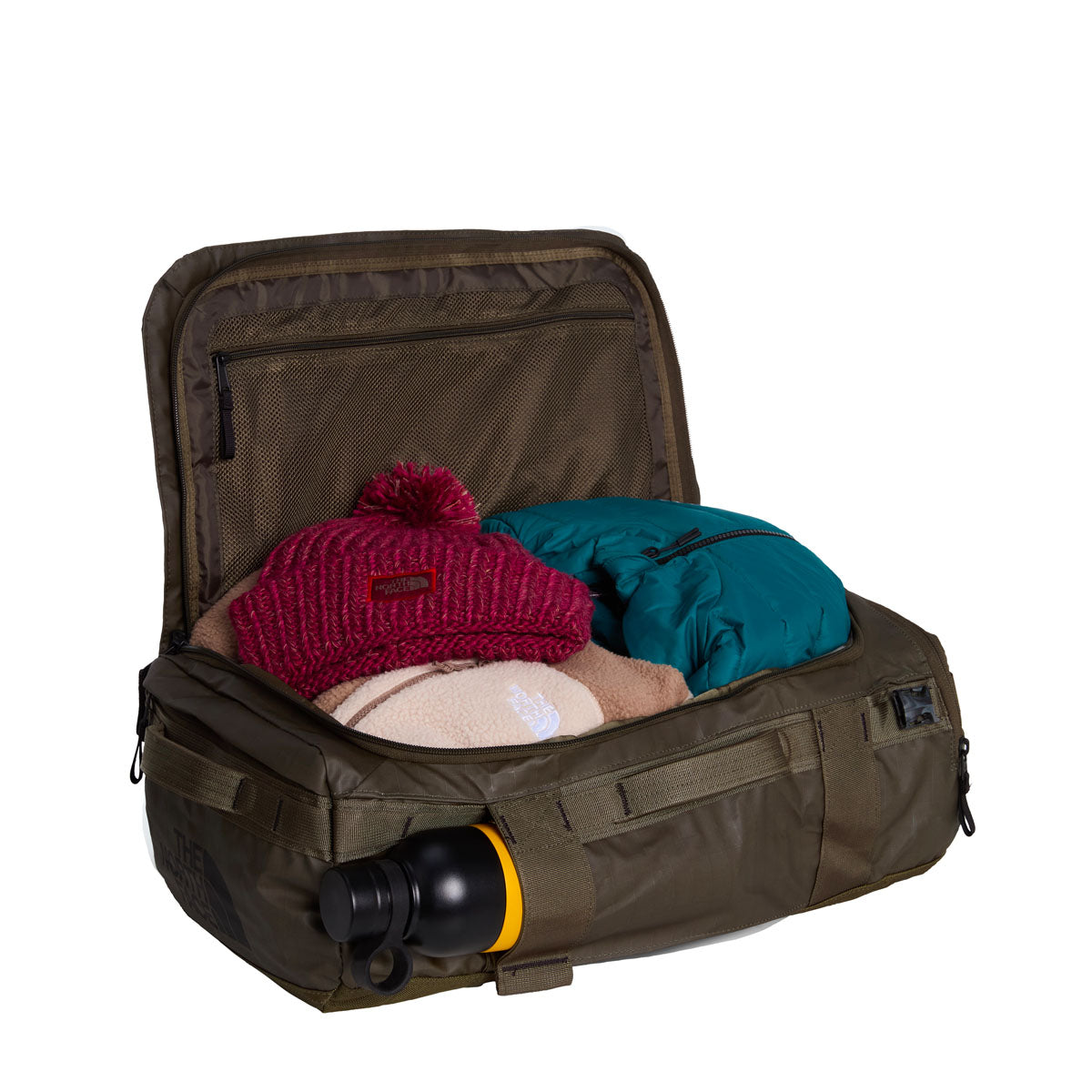 The North Face Base Camp Voyager Duffel Borsone 32L – Taupe Green Black, dettaglio 4