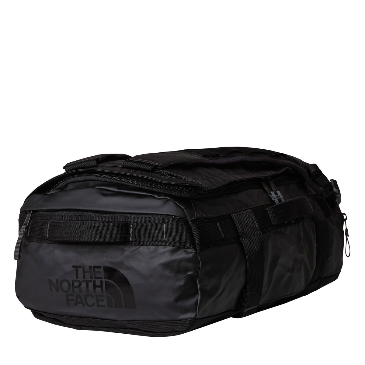 The North Face Base Camp Voyager Duffel Borsone 32L – Black Asphalt Grey, vista frontale