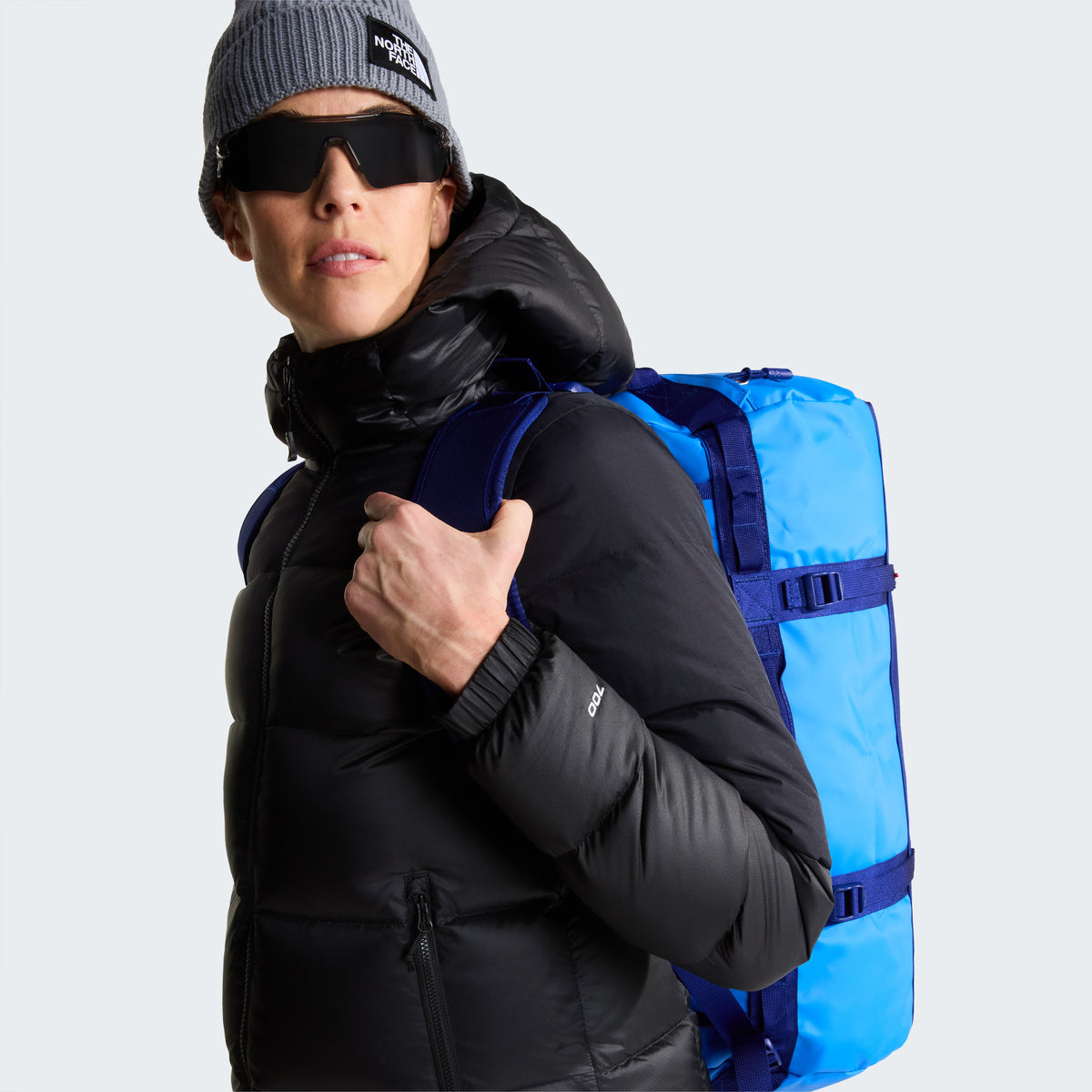 The North Face Base Camp Duffel Borsone da Viaggio Taglia S – Active Blue Bold, dettaglio 4