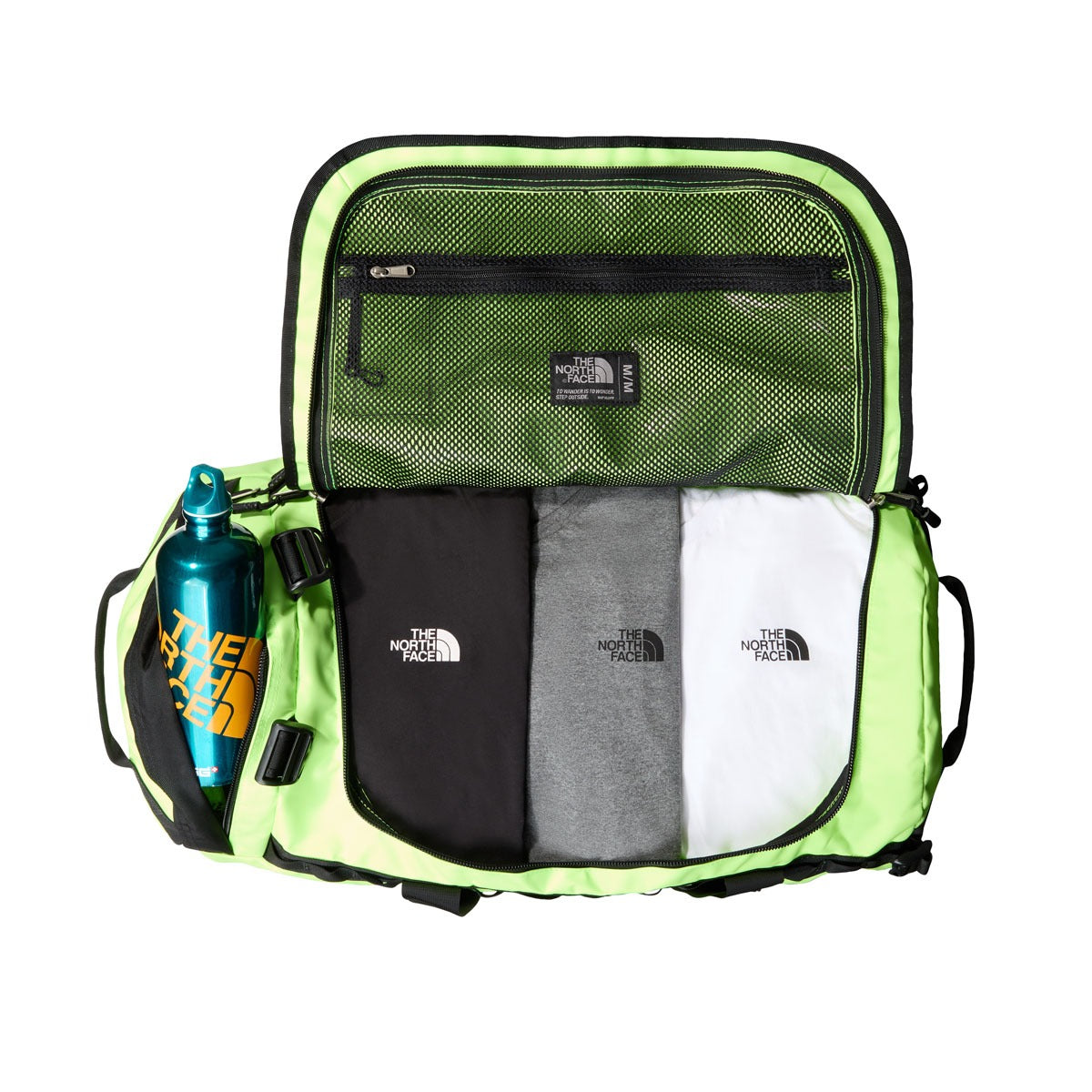 The North Face Base Camp Duffel Borsone da Viaggio Taglia M – Safety Green, dettaglio 3