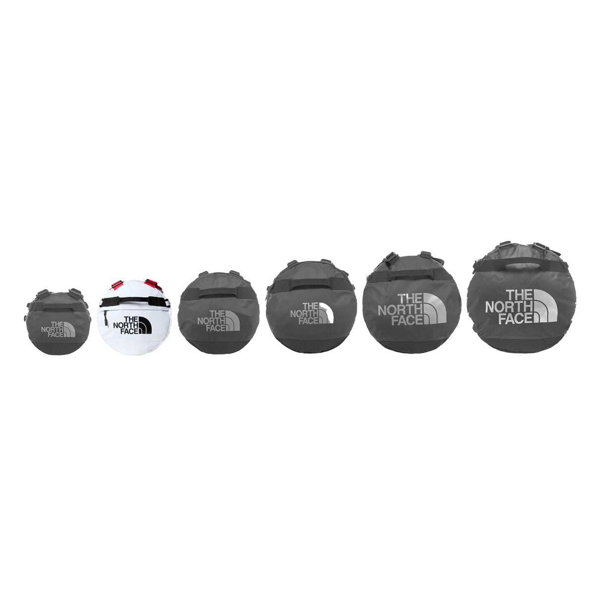 The North Face Base Camp Duffel Borsone da Viaggio Taglia S – White Black, dettaglio 4