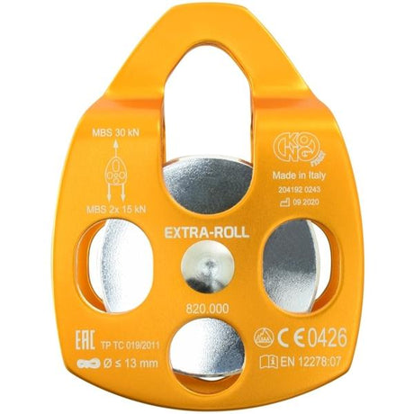 KONG Extra Roll Carrucola in Alluminio con Puleggia Singola - Arancione