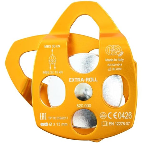 KONG Extra Roll Carrucola in Alluminio con Puleggia Singola - Arancione
