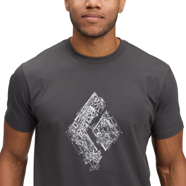 BLACK DIAMOND Engineered Diamond Short Sleeve Tee uomo