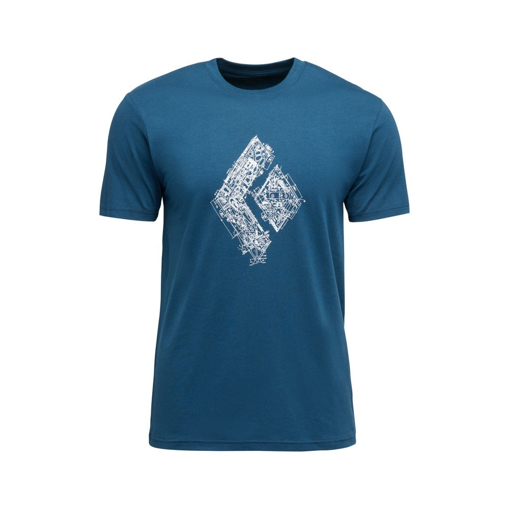 BLACK DIAMOND Engineered Diamond Short Sleeve Tee uomo