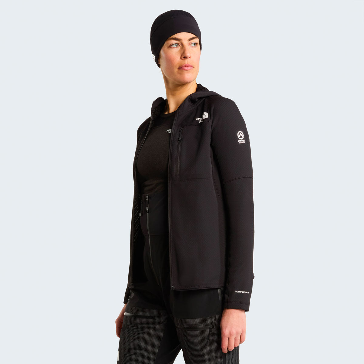 The North Face Summit Futurefleece Giacca in Pile con Cappuccio Donna – Black, vista frontale