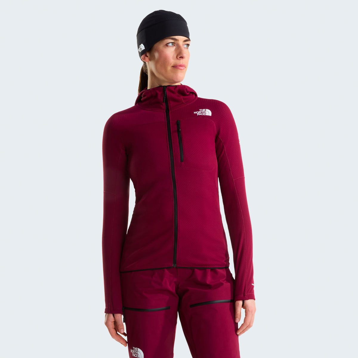 The North Face Summit Futurefleece Giacca in Pile con Cappuccio Donna – Burgundy Crush, vista frontale