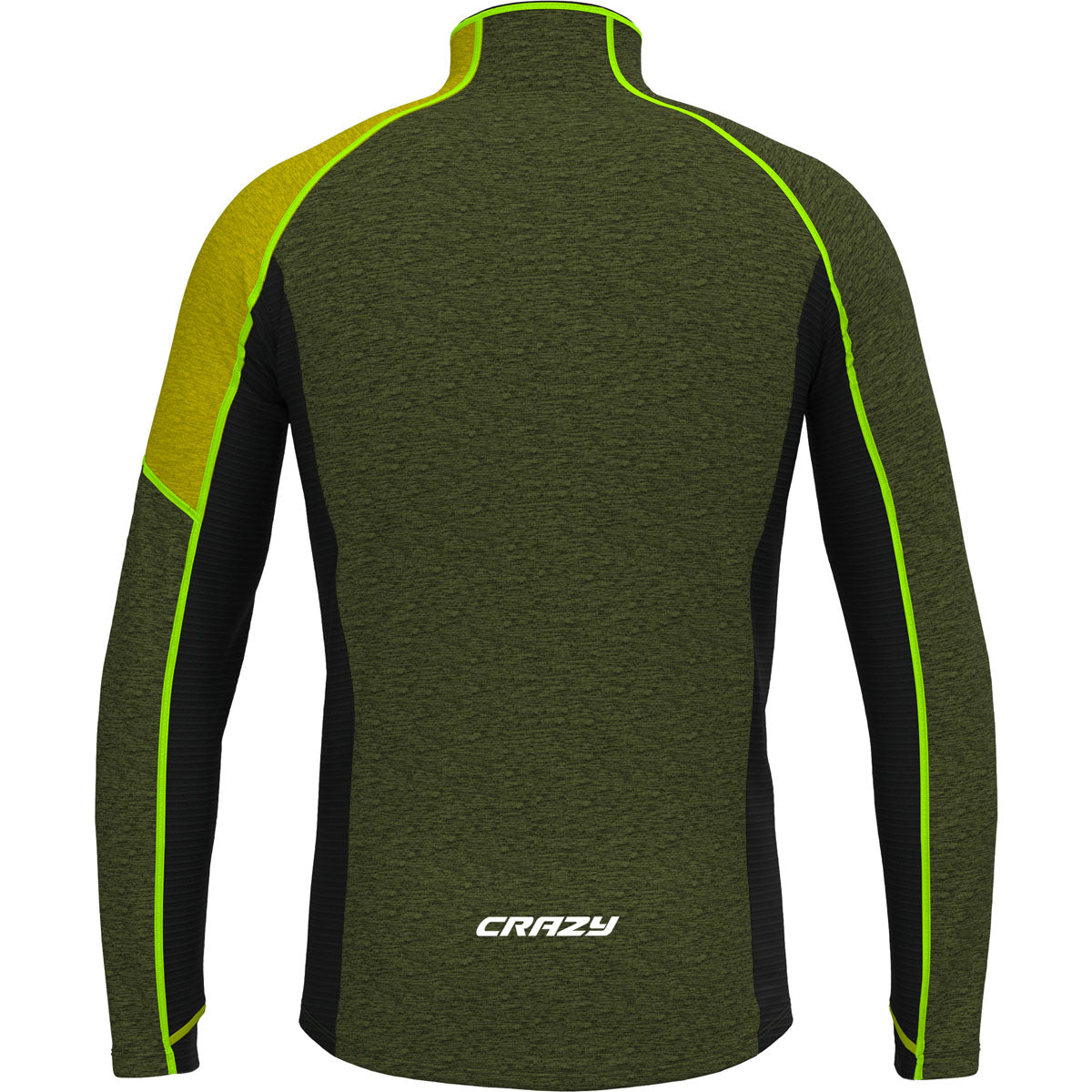 Crazy Ascent Pile Mezza Zip Uomo – Forest, vista retro