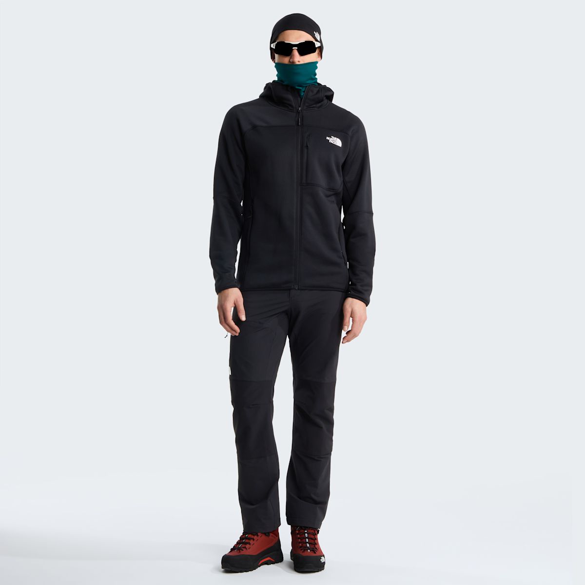 The North Face Meteora Polartec Power Stretch Giacca con Cappuccio Uomo – Black, vista retro