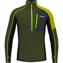 Crazy Ascent Pile Mezza Zip Uomo – Forest, vista frontale