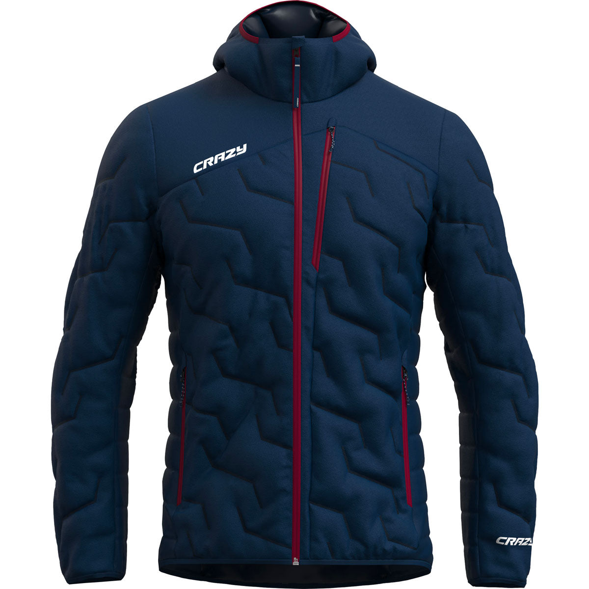Crazy Flame Piumino Uomo – Brick Blue, vista frontale