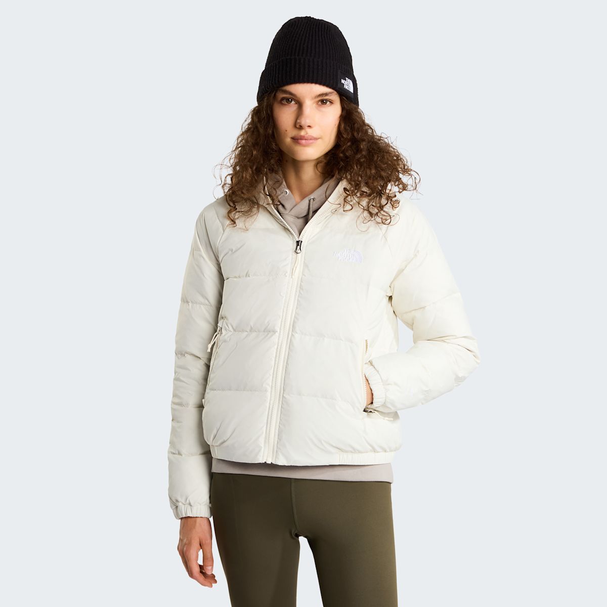 The North Face Hydrenalite Giacca in Piumino con Cappuccio Donna – White Dune, vista frontale