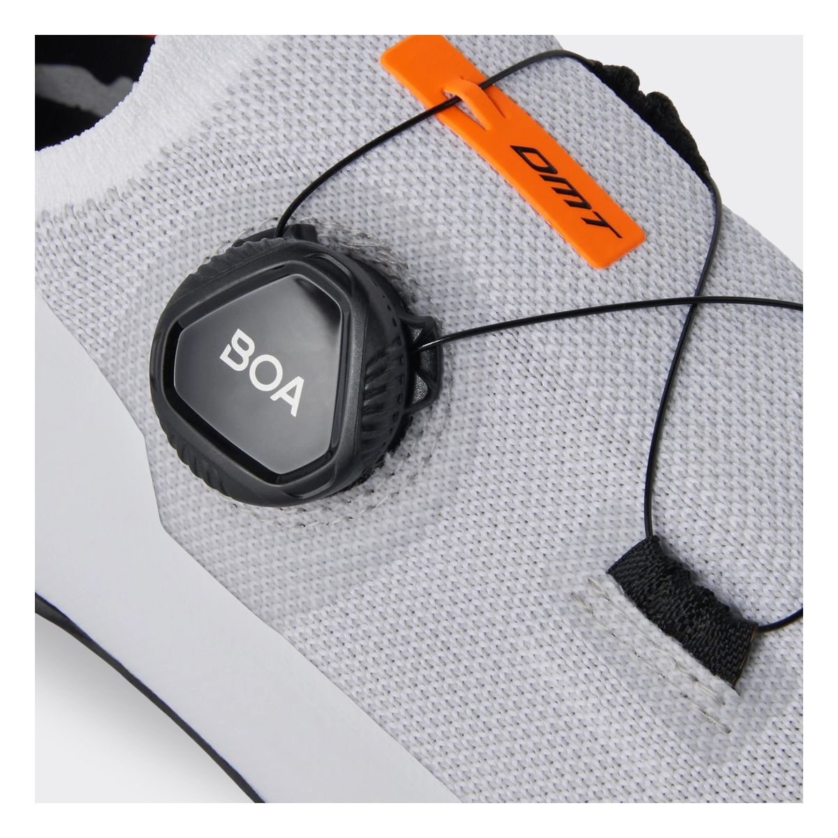 DMT KR30 Scarpe Ciclismo Strada Knit Carbonio – White, dettaglio chiusura