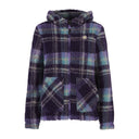 E9 Anais Giacca in Pile Donna – Purple Tartan, davanti