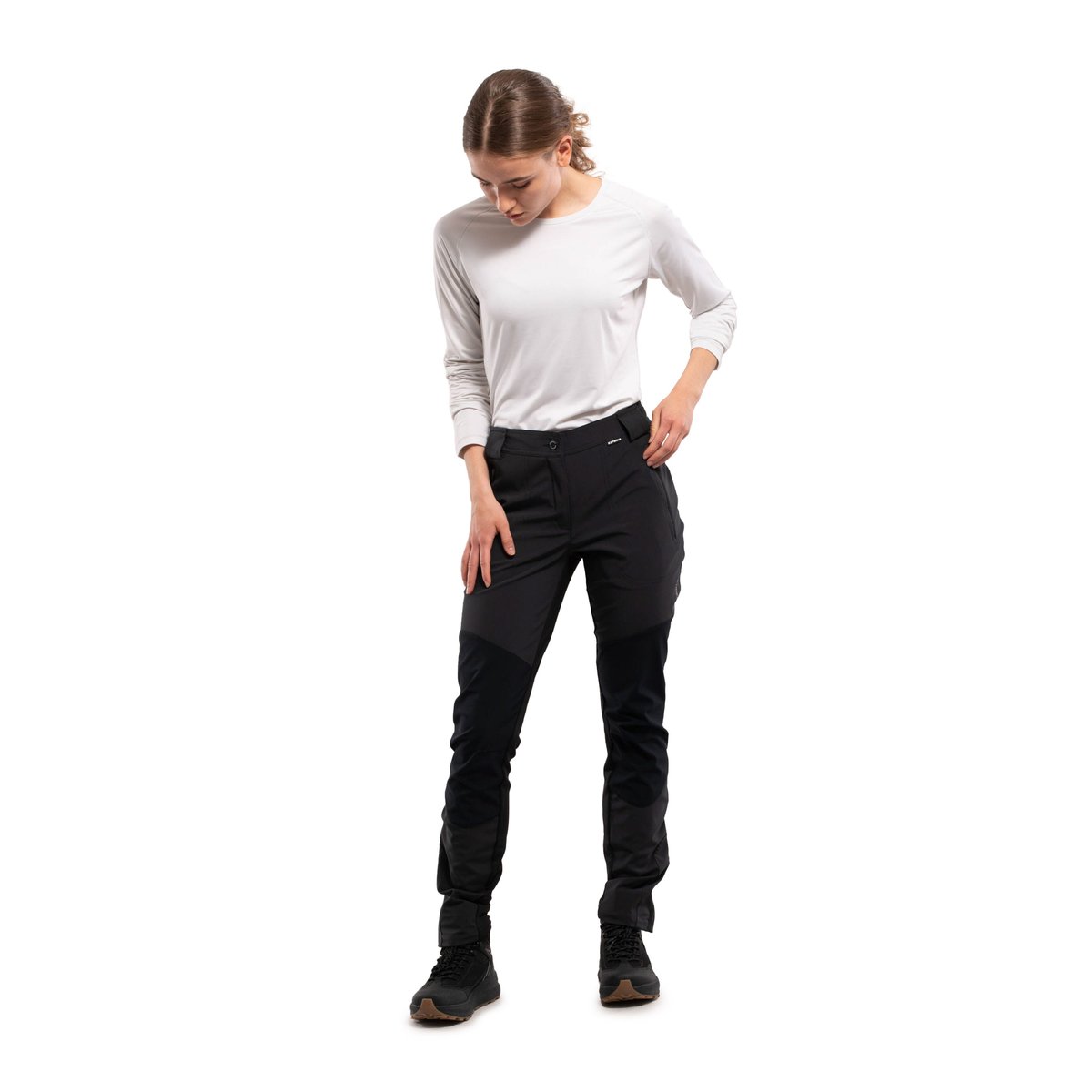 Icepeak Doral Pantaloni Softshell Donna – Anthracite, indossato davanti