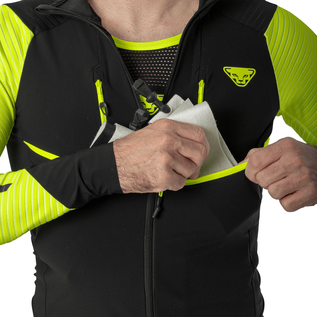 Dynafit DNA Race Maglia da Scialpinismo Uomo – Ultra Yellow, dettaglio 6